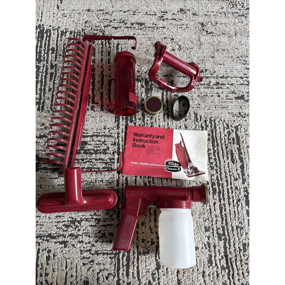 Kirby Classic iii Attachments Warranty Instruction Book Shag King Spray Gun